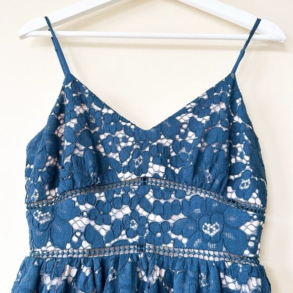 Babaton Aritzia Braylin Marigold Lace Overlay A-Line Midi Dress - Picture 2 of 7